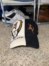 Vintage Las Vegas Outlaws Hat Strapback XFL NFL Football Black White Cap Used