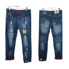 Rangers Blue Jeans Distressed Cuff or Not Unique 32