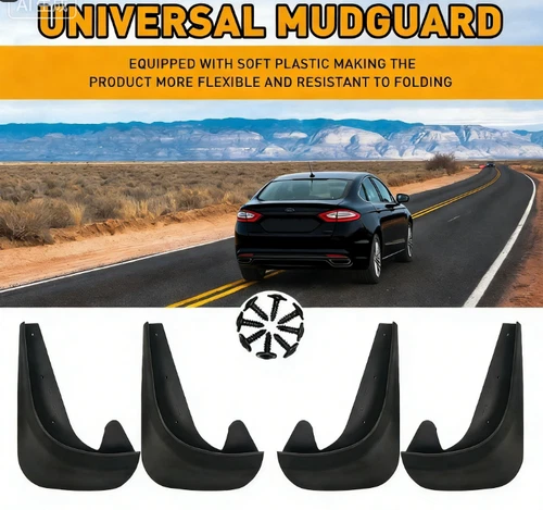 4PCS Mud Car Flaps Splash Guards For Front or Rear Auto Accessories Universal---