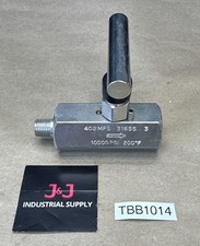 Noshok 404-MFS Needle Valve Hard Seat 1/2 NPT" 316SS 10,000PSI 200°F || NNB 🇺🇸