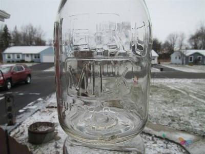 TREQ Milk Bottle Pierce Milk Dairy Buffalo NY ERIE COUNTY