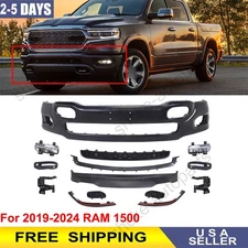 Front Bumper Cover Kit w/Fog Lights For 2019-2022 2023 2024 Ram 1500