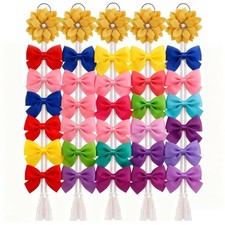 5PCS Flowers Holder Hair Bow Organizer, Hair Clips Storage Bow Holder for Gir...