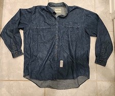 Vtg 90s Levis Light Weight Denim Mens Button Down Sz L