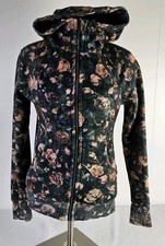 Lululemon Scuba Hoodie Full Zip Fleece Frosted Rose Floral Women  s Size 6