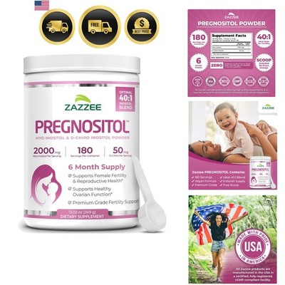 PREGNOSITOL Powder, 6  Supply, Myo-Inositol and D-Chiro-Inositol 40:1 Fertili...