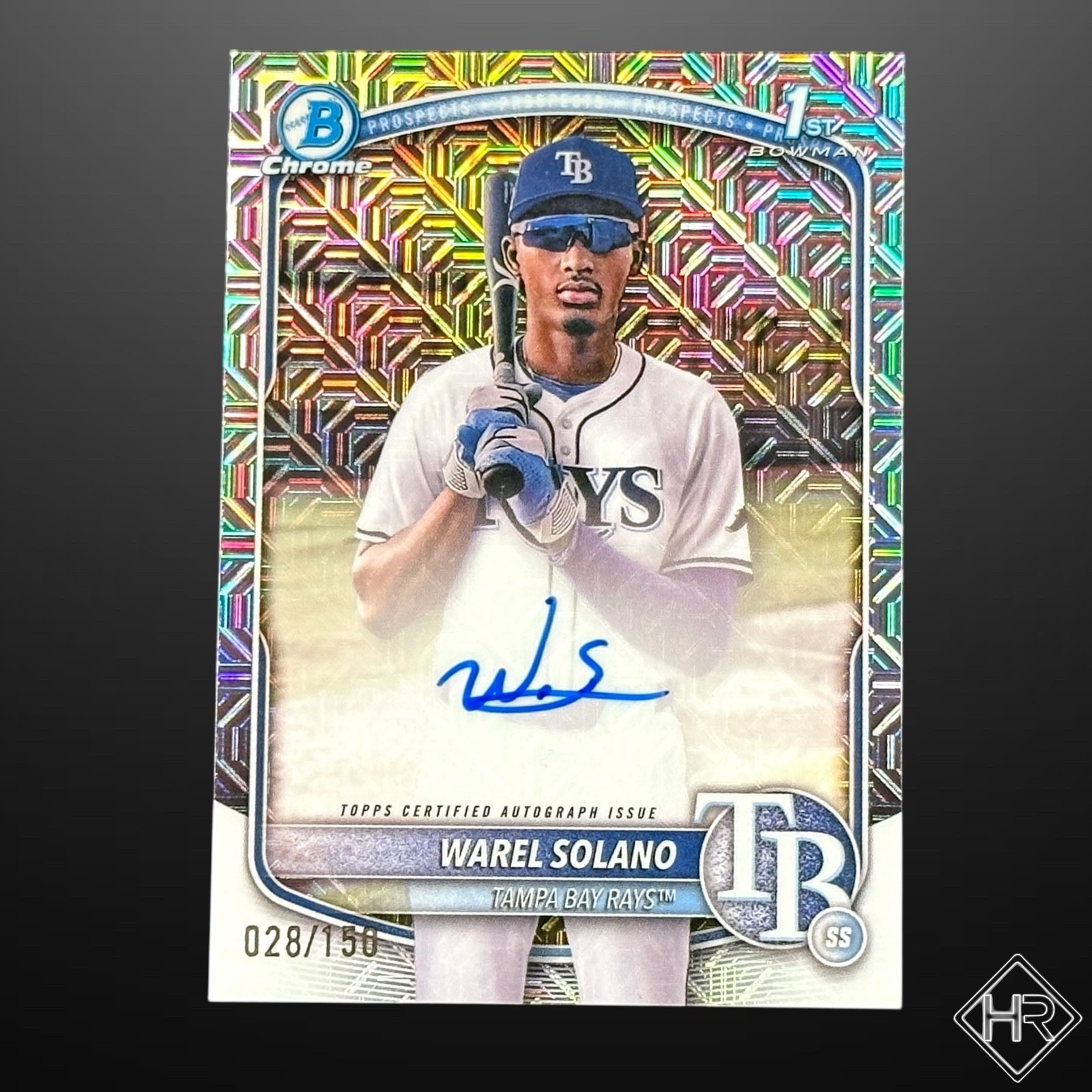 2025 Bowman Chrome Warel Solano CPA-WS 1st Bowman HTA Refractor Auto /150