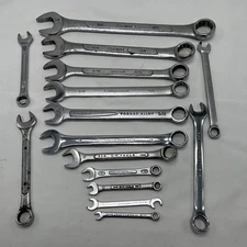 Combination Wrench Lot of 13 Mixed Brands and Sizes see Full Description