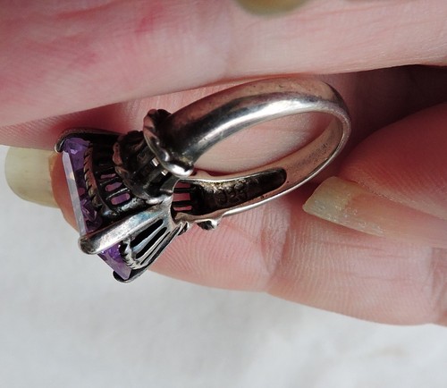 925 Sterling Silber Kunzit Solitär Quadrat Smaragdschliff Ring Gr. 6 - Bild 10 von 16