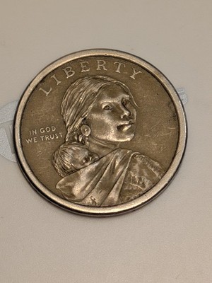 RARE Sacagawea $1 Error Dollar Coin No Date Mint Mark Good