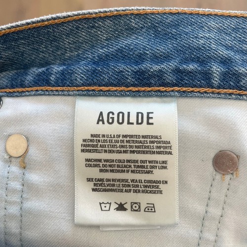 AGOLDE 90er Mid Rise Loose Fit Jeans Distressed USA Made 26 - Bild 9 von 13