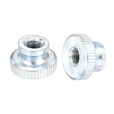 Knurled Thumb Nut, 18Pcs M4 0.7 Iron Round Knobs Zinc Plating, Silver Tone