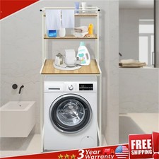 Over Washer and Dryer Storage Shelf Single Row 3-Tier Clothes Drying Rack