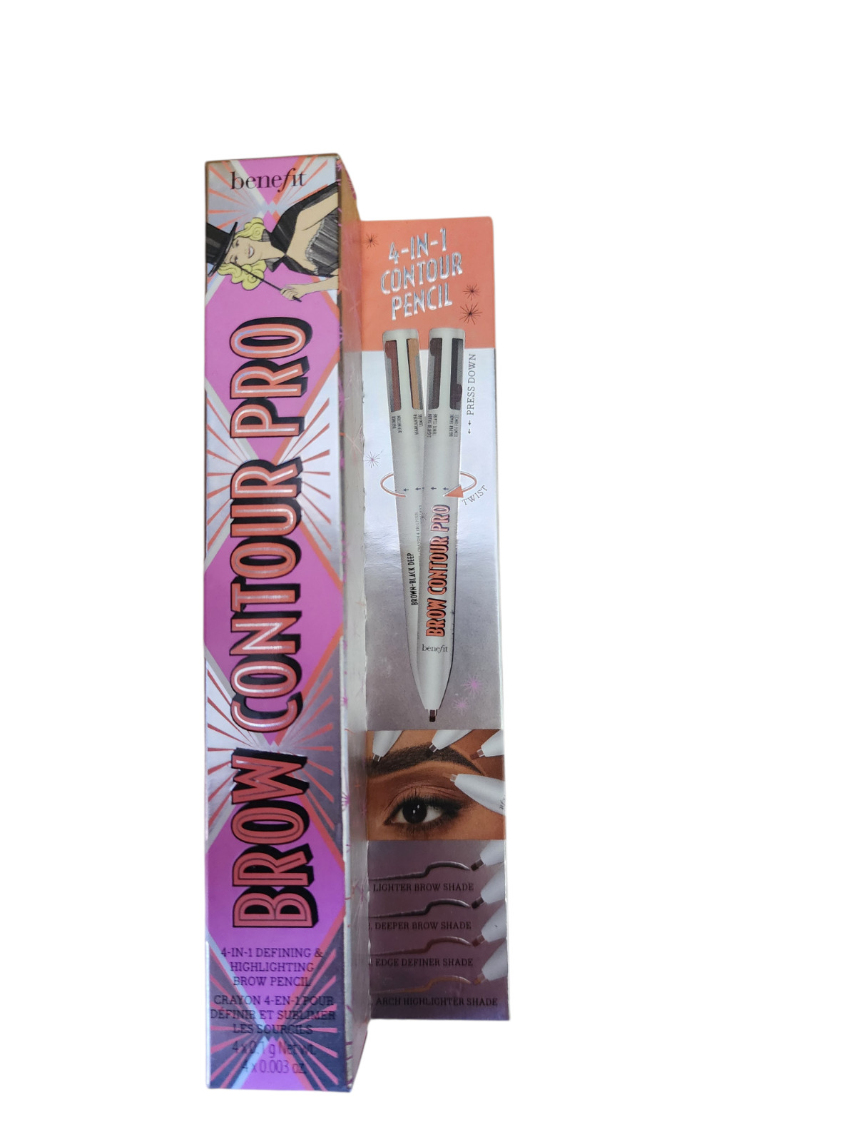 Benefit Brow Contour Pro, 4 In 1 BROWN BLACK DEEP Defining H