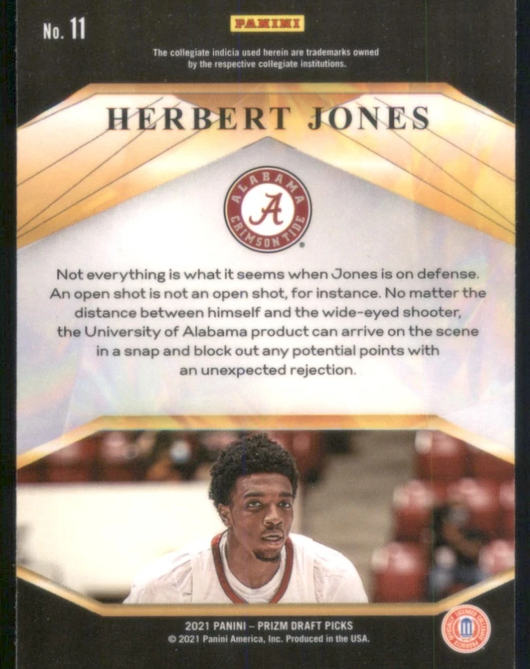 2021-22 Panini Prizm Draft Picks Brilliance #11 Herbert Jones 497 - Image 2 of 2