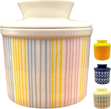 Butter Crock with Lid for Countertop, Butter Keeper Crock with Water, French But
