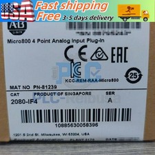 New in box Allen-Bradley AB 2080-IF4 /A Micro800 4 Point Analog Input Plug-In