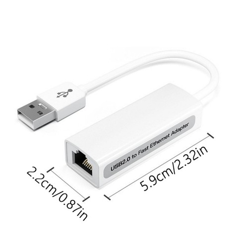 10/100Mbps External Networking Card USB2.0 to RJ45 Converters Gigabit Ethernet - Photo 8/8