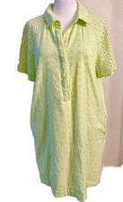 J. Crew Dress Embroidered Beach Summer Green Casual Women’s 10