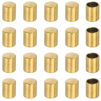 20 StüCk 4 Mm Durchmesser Edelstahl Seilkappen Goldton