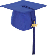 Unisex Matte Preschool and Kindergarten Graduation Cap with Year Charm Tassel