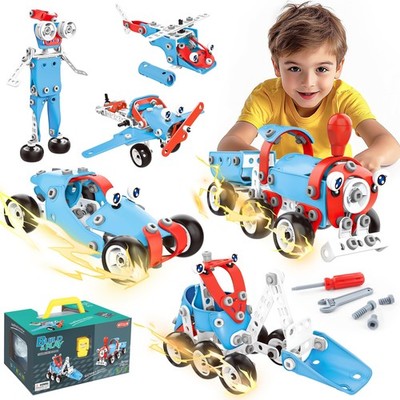 STEM Kits, 6-in-1 Kids Building Blocks Set - 142 PCS Educational Construction...