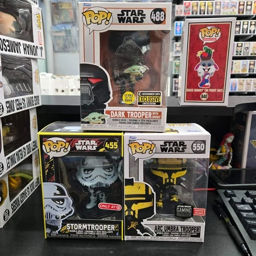 FUNKO POP lot of 3 star wars stormtrooper dark arc umbra trooper 550 488 455