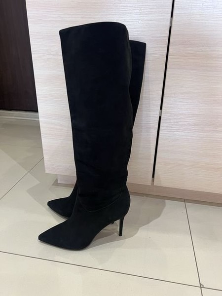 Women Roger Vivier Boots Black Suede 37
