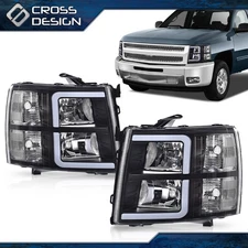 Fit For 2007-2013 Chevy Silverado 1500 2500 HD Headlights LED DRL Tube