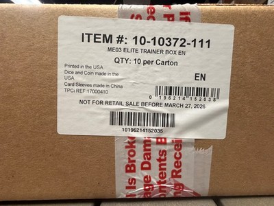 Pokemon ME03 Mega Evolution PERFECT ORDER ELITE TRAINER BOX CASE 10 box IN HAND