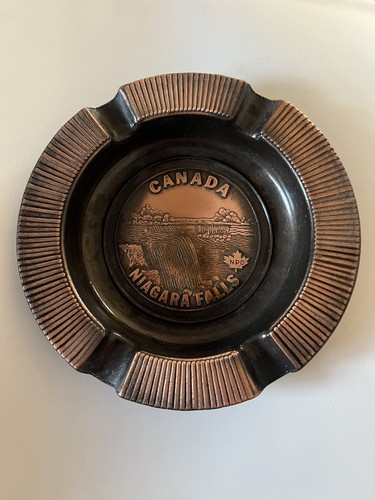 Vintage Kanada Niagarafälle 4 3/4" Gusseisen Aschenbecher - Bild 1 von 4