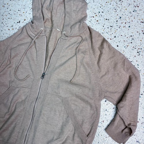 Lululemon Merino Wool Zipper Sweatshirt Womens 6/8 Tan Beige Wool Blend *Damage* - Picture 7 of 13