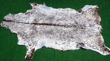Luxury Goat hide Rug Hair on Area Rug Size 36"x22" Animal Leather Goat Skin G286