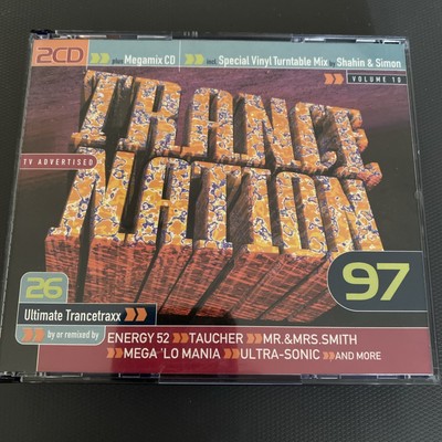 3 CD Trance Nation 10 (1997) Energy 52 Sunbeam Virtual Atmosphere, Megamix CD