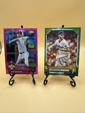 Zack Wheeler 2 Card Lot Chrome Pink Refractor + Gypsy Queen Green Phillies