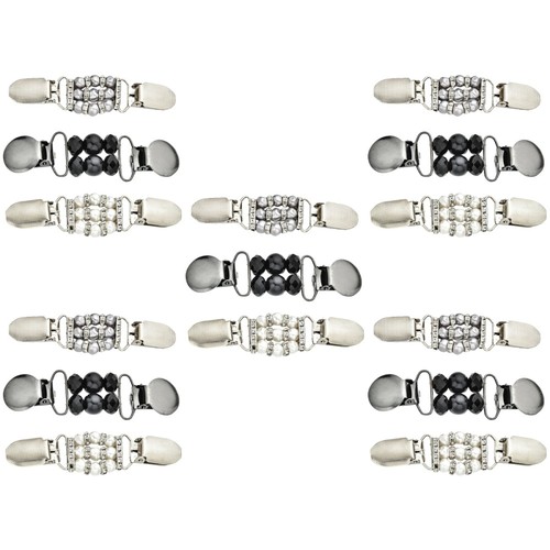 5 Pieces Perlenpullover-Clip Fräulein Cardigan Retro-Cardigan-Clips