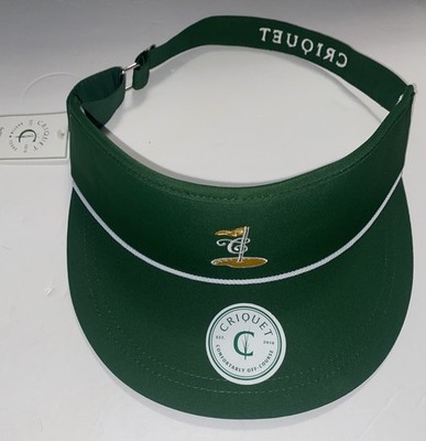 Criquet Hat Visor Strap Back Green Tour Rope Golf Embroidered Mens Austin NEW