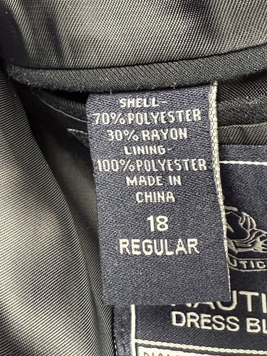 Boys Nautica Sports Jacket Blazer 18 Navy Blue - Picture 7 of 11
