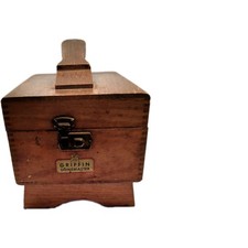 griffin shinemaster shoe shine box with brushes and buffer. Vintage