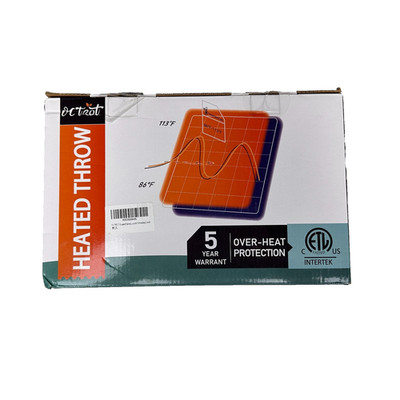 OCTROT Heated Throw Electric Blanket 10 Heat Levels Overheat Protection New Box