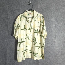 Paradise Found Honolulu Hawaiian Shirt Palm Tree Print Mens Sz XL Rayon Beach