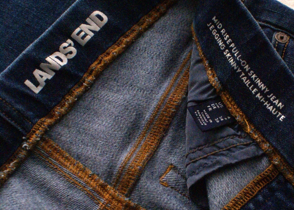 Jeans ajustados Lands End 5 bolsillos elásticos jegging, para mujer 4 (29X30) Foto 3 de 4