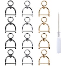 12Pcs Swivel Horseshoe D-Rings U Shape O Ring Screw in Shackle Semicir