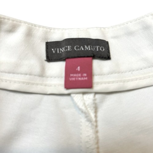 Vince Camuto White Pants Womens Size 4 Tapered Leg Stretch Mid Rise Summer Basic - Picture 3 of 6