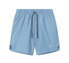Three Nails Men’s PRO-TECH 2.0 LINERLESS SHORT - Light Blue - Size:S NWT
