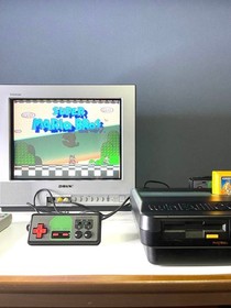 SHARP Twin Famicom Console System AN-505BK Black [Maintained Belt Replaced]