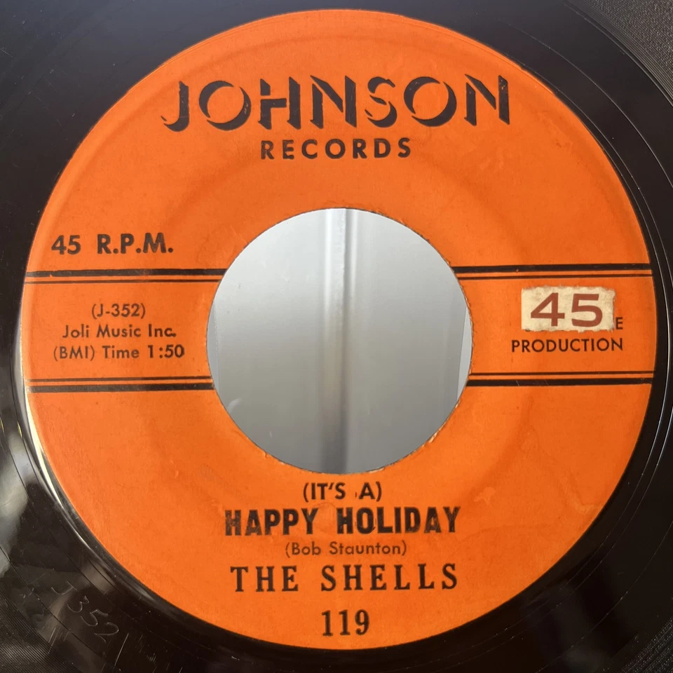 Rock The Shells - Deep In My Heart / (It's A) Happy Holiday Johnson Records (2) - Image 2 of 2