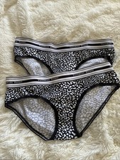 Vintage Victoria  s Secret Leopard Hiphugger Panty Soft Cotton Stretch S New Lot