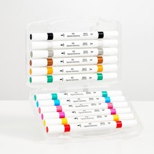 12 Colour Acrylic Paint Pen Marker Dual Tip For Car Tyre Metal Glass Rubber Pens