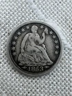1853 Seated Liberty Silver Half Dime with Arrows Beautiful U.S. Type Coin